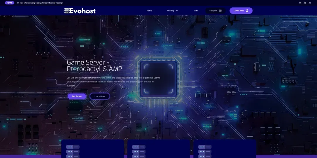 Evohost website preview